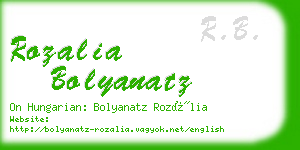 rozalia bolyanatz business card